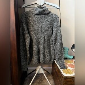 Caslon Black Ivory Marble Turle Neck Long Sleeve Sweater Size XS NWT